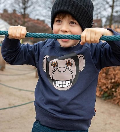 DYR Sweatshirt - Bellow - Dark Navy m. Chimpanse