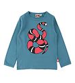 DYR Bluse - Roar - Grey Blue m. Slange