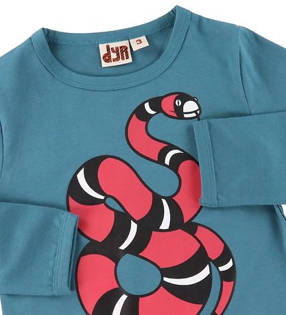 DYR Bluse - Roar - Grey Blue m. Slange
