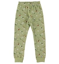 Joha Leggings - Uld/Bomuld - Grøn m. Planeter Joha Leggings - Uld/Bomuld - Grøn m. Planeter