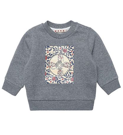 Marni Sweatshirt - Gråmeleret m. Print Marni Sweatshirt - Gråmeleret m. Print