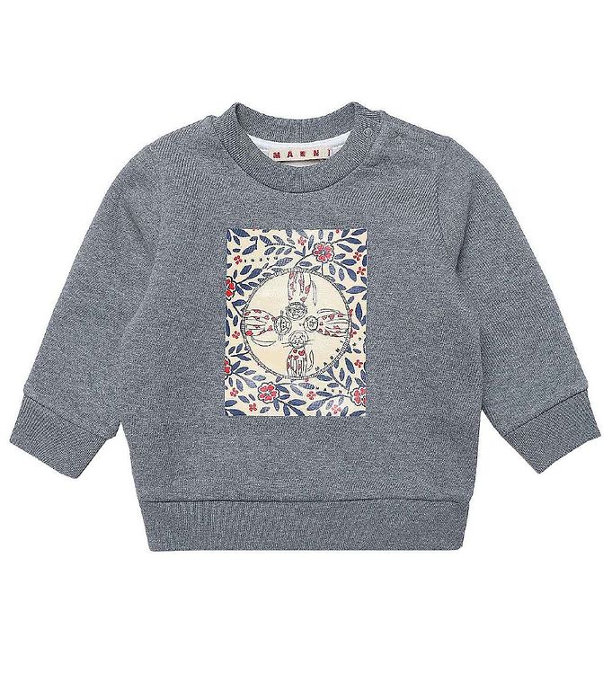 Marni Sweatshirt - Gråmeleret m. Print