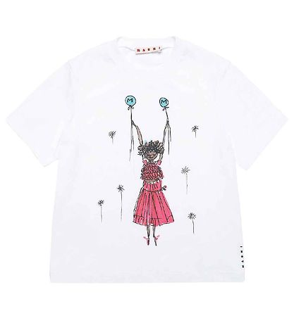Marni T-shirt - Hvid m. Print Marni T-shirt - Hvid m. Print