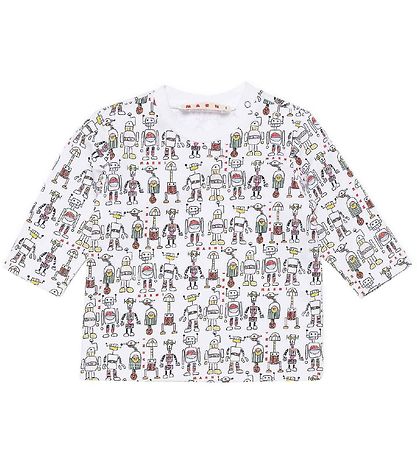 Marni Nattøj - Tuta - Hvid m. Robotter