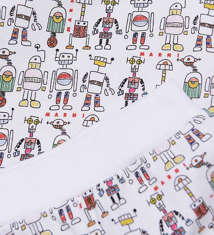 Marni Nattøj - Tuta - Hvid m. Robotter