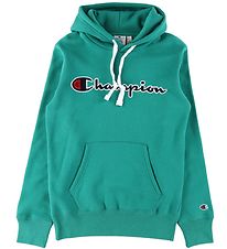 Champion Fashion Hættetrøje - Grøn m. Logo Champion Fashion Hættetrøje - Grøn m. Logo