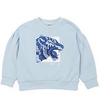 Kenzo Sweatshirt - Pale Blue m. Tiger Kenzo Sweatshirt - Pale Blue m. Tiger