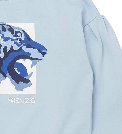 Kenzo Sweatshirt - Pale Blue m. Tiger Kenzo Sweatshirt - Pale Blue m. Tiger