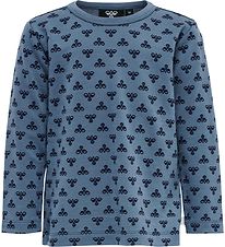 Hummel Bluse - hmlVilmo - Uld - Blå m. Logo
