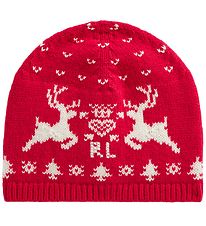 Polo Ralph Lauren Hue - Bomuld/Uld - Classics - Rød m. Mønster Polo Ralph Lauren Hue - Bomuld/Uld - Classics - Rød m. Mønster