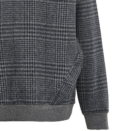 Creamie Hættetrøje - Checks - Mid Grey Melange