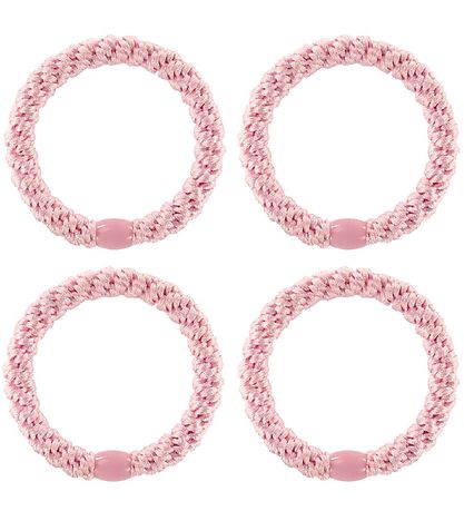 Kknekki Hårelastikker - 4-pak - Lyserød