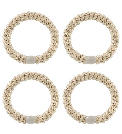 Kknekki Hårelastikker - 4-pak - Beige Kknekki Hårelastikker - 4-pak - Beige