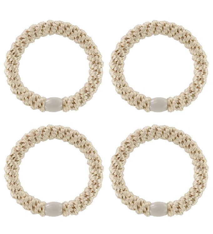 Kknekki Hårelastikker - 4-pak - Beige