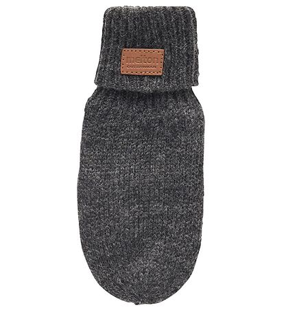 Melton Mittens - Wool/Cotton - 2-layer - Grey Melange Melton Mittens - Wool/Cotton - 2-layer - Grey Melange