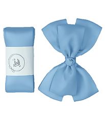 By Stær Dåbsbånd m. Sløjfe - Satin - Double Bow - Lyseblå By Stær Dåbsbånd m. Sløjfe - Satin - Double Bow - Lyseblå