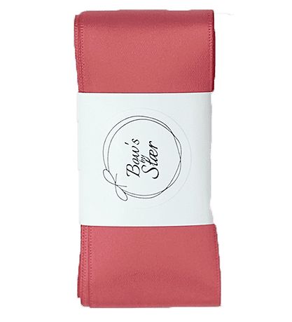 By Stær Dåbsbånd m. Sløjfe - Satin - Dusty Berry By Stær Dåbsbånd m. Sløjfe - Satin - Dusty Berry