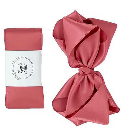 By Stær Dåbsbånd m. Sløjfe - Satin - Dusty Berry By Stær Dåbsbånd m. Sløjfe - Satin - Dusty Berry
