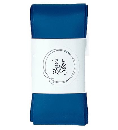 By Stær Dåbsbånd m. Sløjfe - Satin - Double Bow - Navy