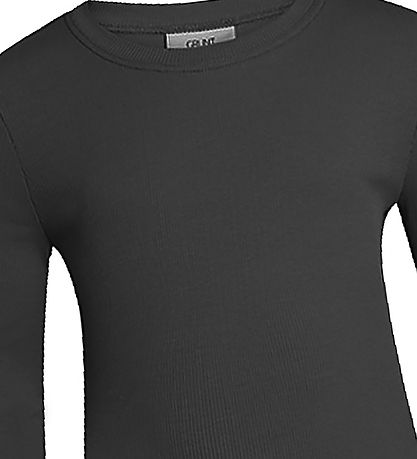 Grunt Bluse - Tio - Rib - Sort Grunt Bluse - Tio - Rib - Sort