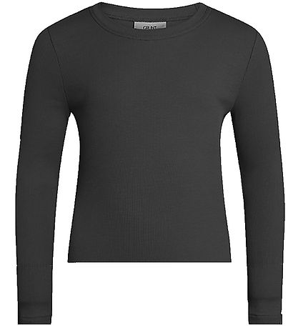 Grunt Bluse - Tio - Rib - Sort Grunt Bluse - Tio - Rib - Sort