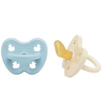 Hevea Sutter - 0-3 mdr - 2-pak - Naturgummi - Baby Blue/Milky Wh Hevea Sutter - 0-3 mdr - 2-pak - Naturgummi - Baby Blue/Milky Wh