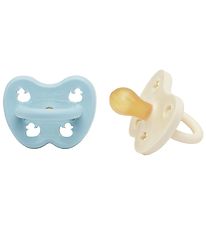 Hevea Sutter - 0-3 mdr - 2-pak - Naturgummi - Baby Blue/Milky Wh Hevea Sutter - 0-3 mdr - 2-pak - Naturgummi - Baby Blue/Milky Wh