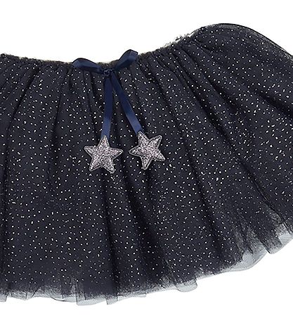 Mimi & Lula Tylskørt - Navy m. Stjerner Og Sølv Prikker Mimi & Lula Tylskørt - Navy m. Stjerner Og Sølv Prikker