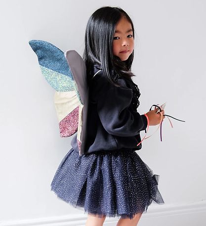 Mimi & Lula Tylskørt - Navy m. Stjerner Og Sølv Prikker