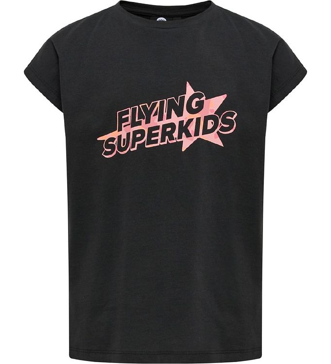 Hummel T-Shirt - HmlFlying Diez - Sort/Rosa