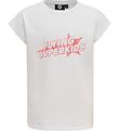 Hummel T-Shirt - HmlFlying Diez - Weiß/Pink