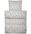 Smallstuff Sengetøj - Baby - Flower Garden - Grey