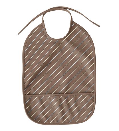 OYOY Hagesmæk m. Lomme - Lang - 2-pak - Striped - Mellow/Choko OYOY Hagesmæk m. Lomme - Lang - 2-pak - Striped - Mellow/Choko