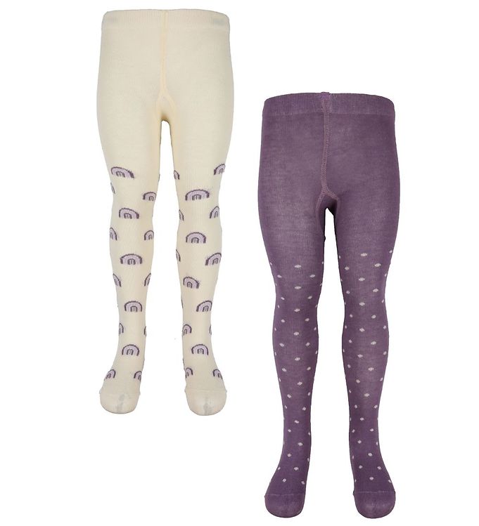 Minymo Baby Strømpebukser - 2-Pak - Very Grape