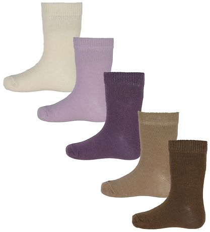 Minymo Sokken - 5-pack - Multi - Zeer Grape Minymo Sokken - 5-pack - Multi - Zeer Grape