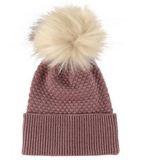 Mp Beanie m. Kvast - Oslo - Uld - Rose Mp Beanie m. Kvast - Oslo - Uld - Rose