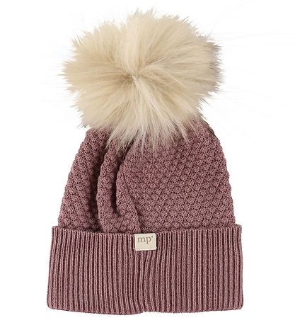Mp Beanie m. Kvast - Oslo - Uld - Rose