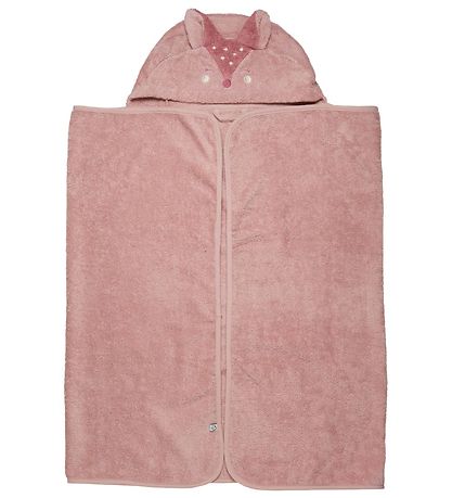 Pippi Babyhåndklæde - 70x120 cm - Misty Rose m. Ræv Pippi Babyhåndklæde - 70x120 cm - Misty Rose m. Ræv