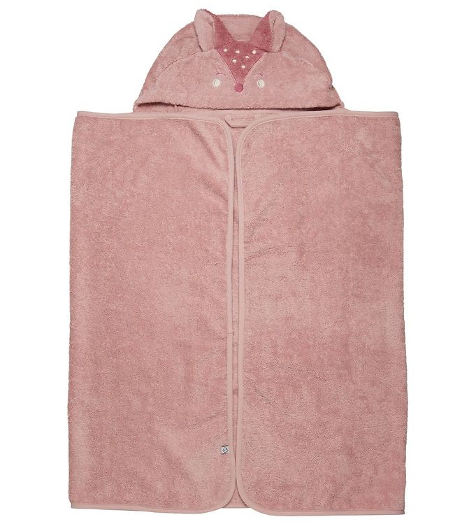 Pippi Babyhåndklæde – 70×120 cm – Misty Rose m. Ræv