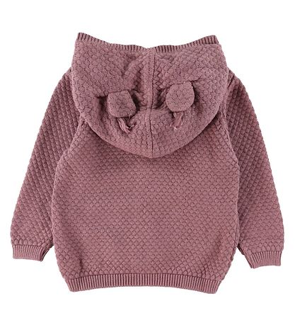Fixoni Cardigan - Strik - Grape Shake m. Ører