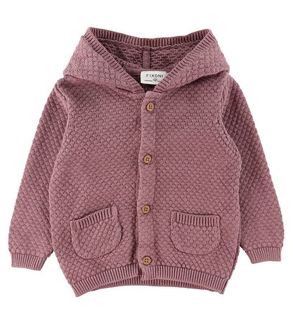 Fixoni Cardigan - Strik - Grape Shake m. Ører Fixoni Cardigan - Strik - Grape Shake m. Ører