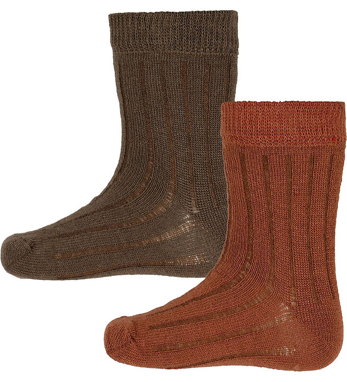 Minymo Strømper - 2-Pak - Cocoa Brown