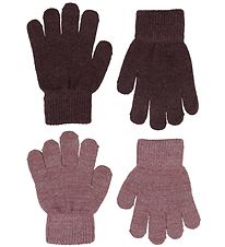 CeLaVi Handsker - Uld/Polyester - 2-pak - Rose Brown m. Glimmer CeLaVi Handsker - Uld/Polyester - 2-pak - Rose Brown m. Glimmer