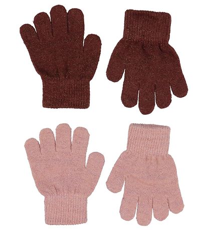 CeLaVi Handsker - Uld/Polyester - 2-pak - Fudge Glimmer CeLaVi Handsker - Uld/Polyester - 2-pak - Fudge Glimmer