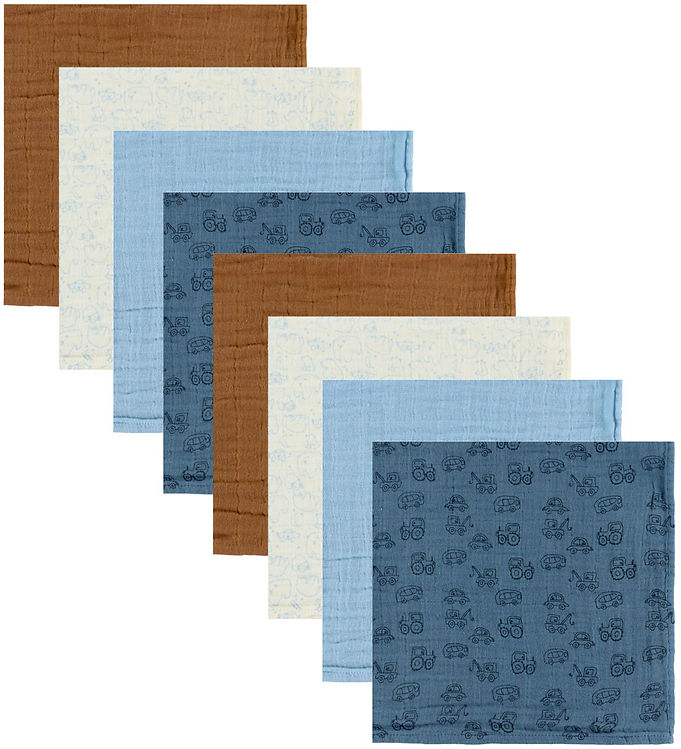 Pippi Stofbleer - Organic - 8-Pak - 65x65 cm - Air Blue