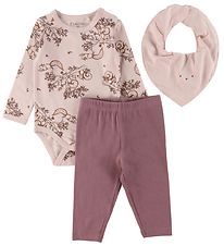 Fixoni Sæt - Leggings/Savlesmæk/Body l/æ - Hushed Violet Fixoni Sæt - Leggings/Savlesmæk/Body l/æ - Hushed Violet