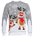 Jule-Sweaters Bluse - Cute - Grå Jule-Sweaters Bluse - Cute - Grå