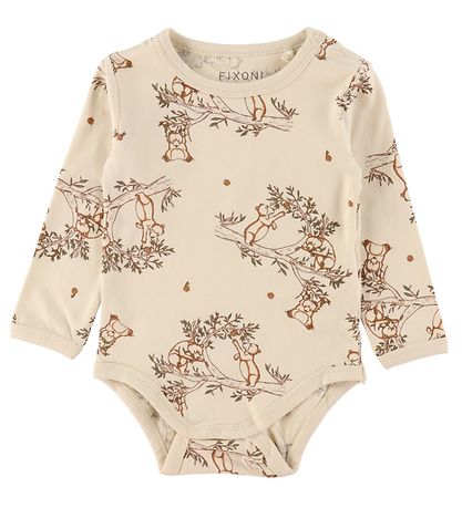 Fixoni Sparkedragt m. Body l/æ - Sheer Bliss/Beige m. Bjørne