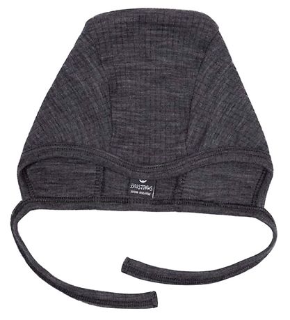 Smallstuff Babyhjelm - Uld - Dark Grey