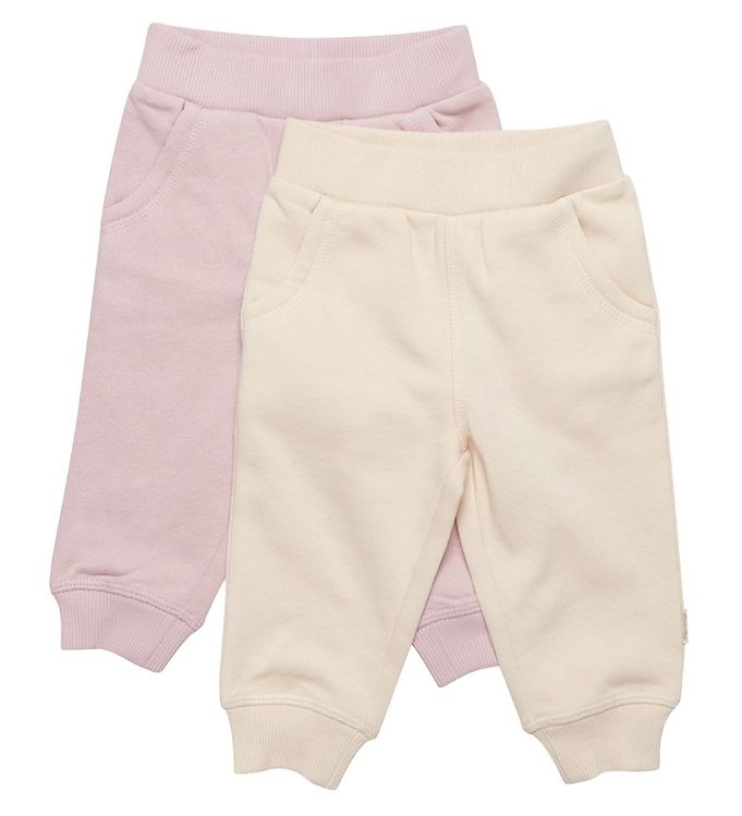 Minymo Sweatpants - 2-pak - Violet Ice/Creme